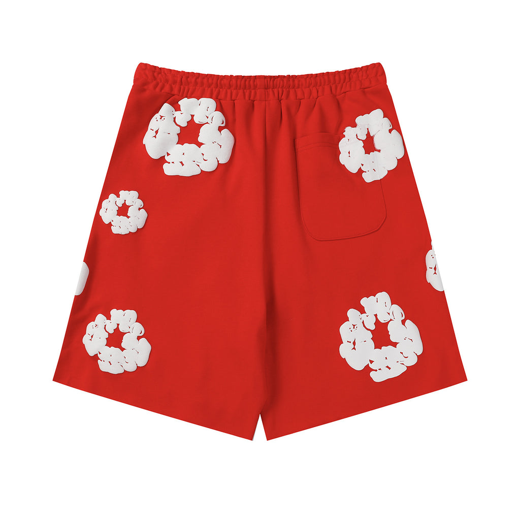 Denim Tears Cotton Wreath Sweatshorts Red/White
