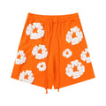 Denim Tears Cotton Wreath Sweatshorts Orange/White