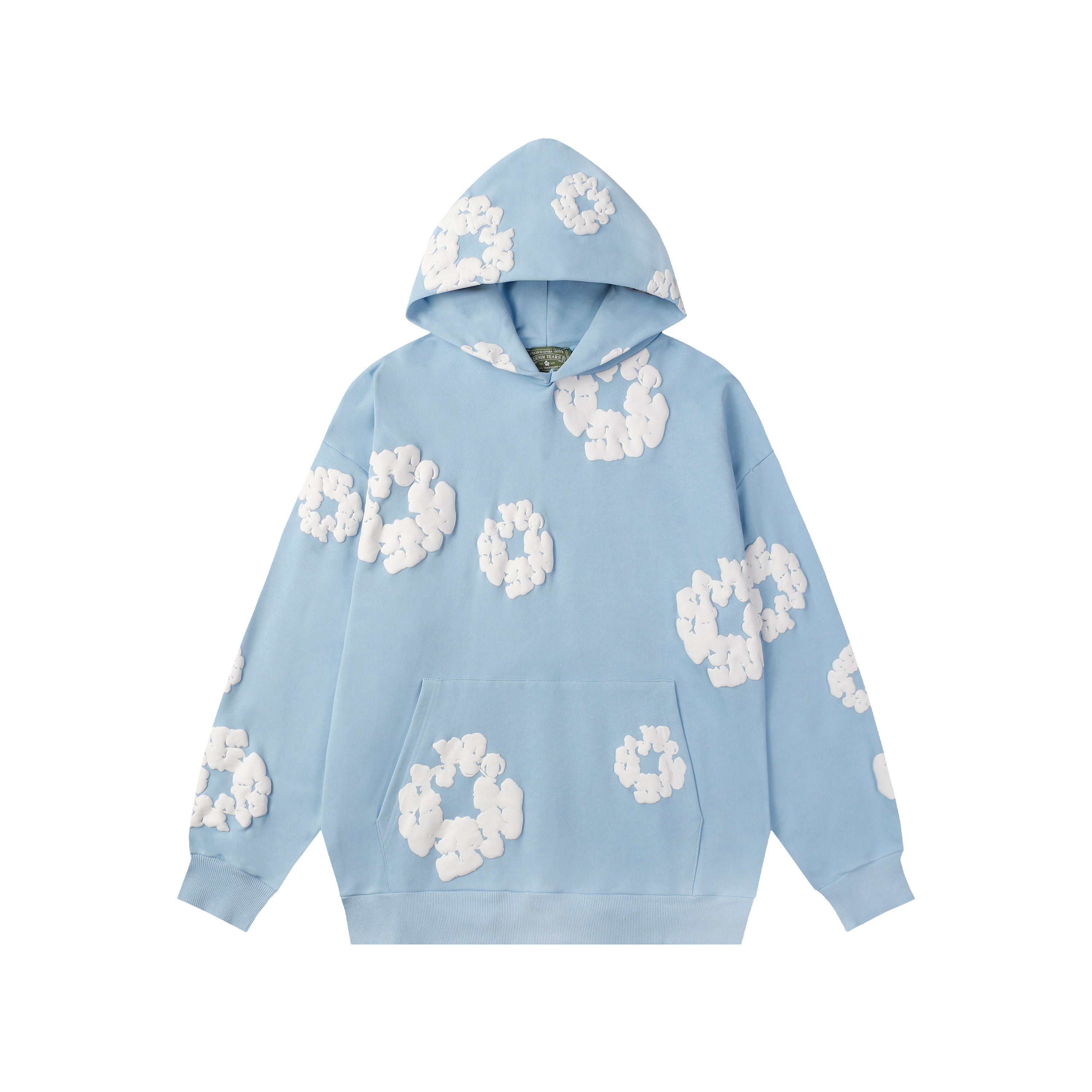 Hoodie Denim Tears Cotton Wreath (Sky Blue)