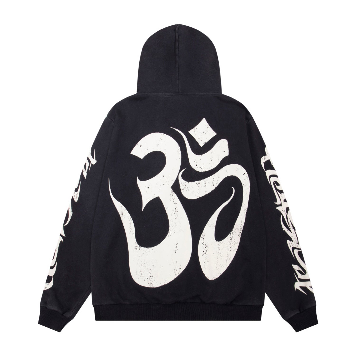 Hoodie Hellstar "Om Yoga" Zip-Up  (Washed Black Edition)