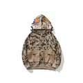 Bape Camo Separate Shark Full Zip Hoodie Black / Multi-Color Camo Panel