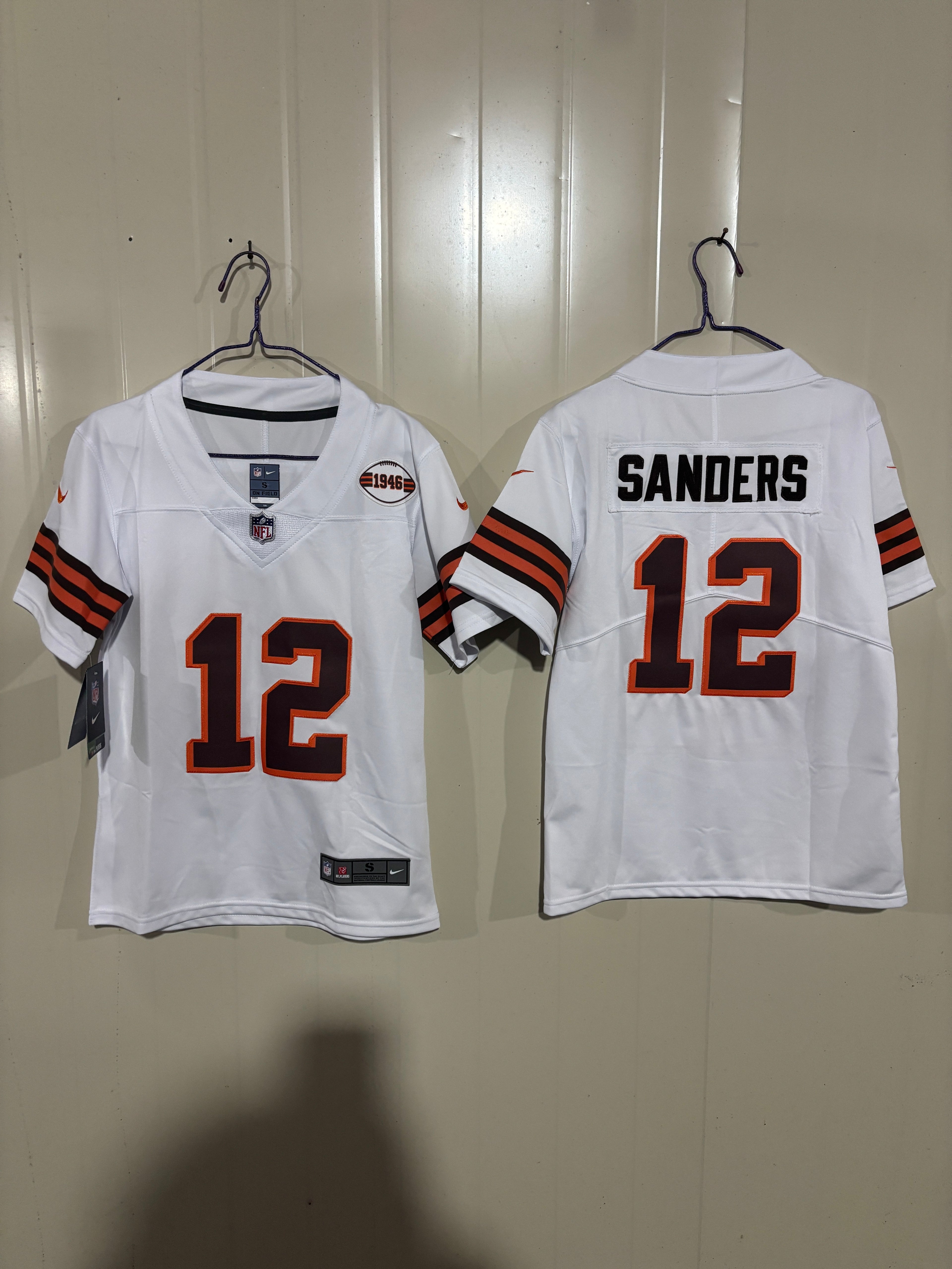 NFL Cleveland Browns Deion Sanders Nike 1946 Anniversary Game Jersey (White Edition)