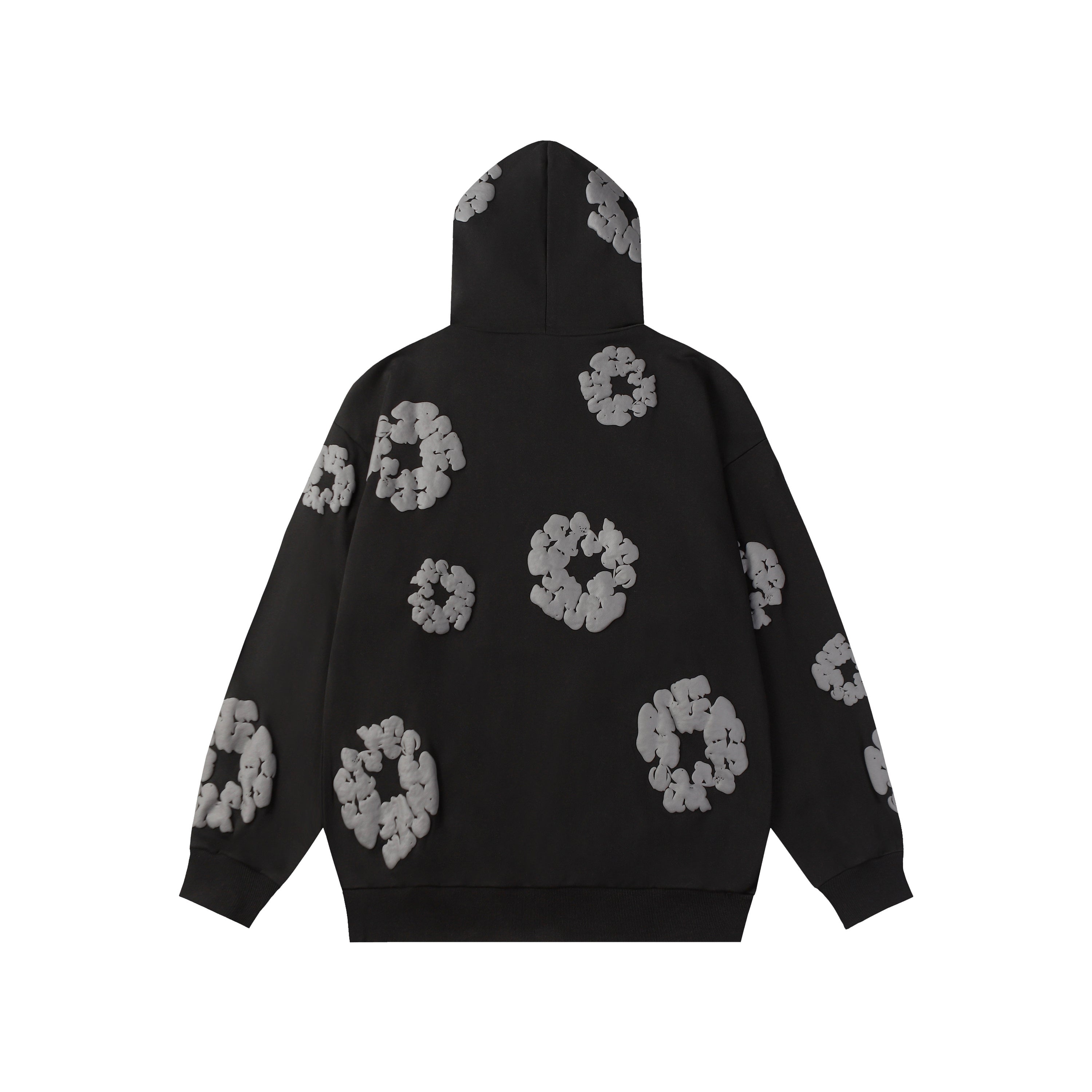 Hoodie Denim Tears Cotton Wreath (Black On Black / Onyx)
