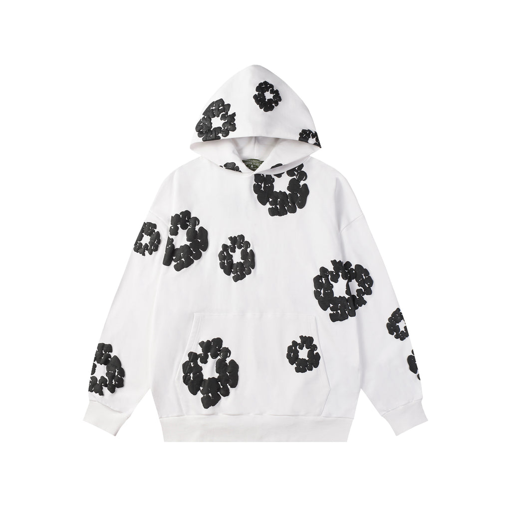 Hoodie Denim Tears Cotton Wreath (White / Black Wreath)