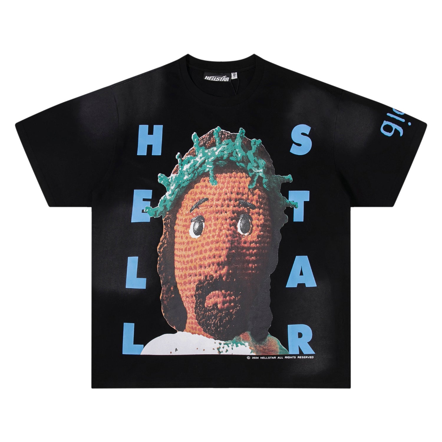 Hellstar "Crochet Jesus" Graphic Tee - Black.