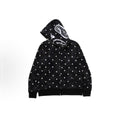 Bape Digital Camo Shark Full Zip Hoodie Black