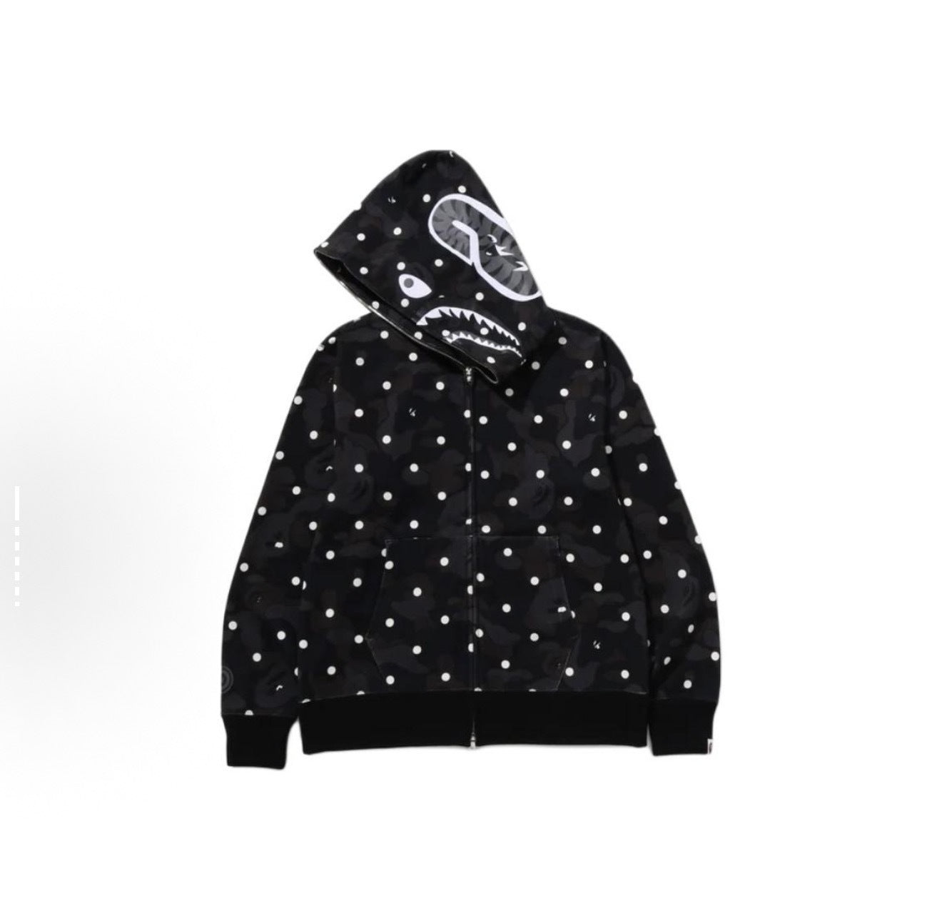 Bape Digital Camo Shark Full Zip Hoodie Black