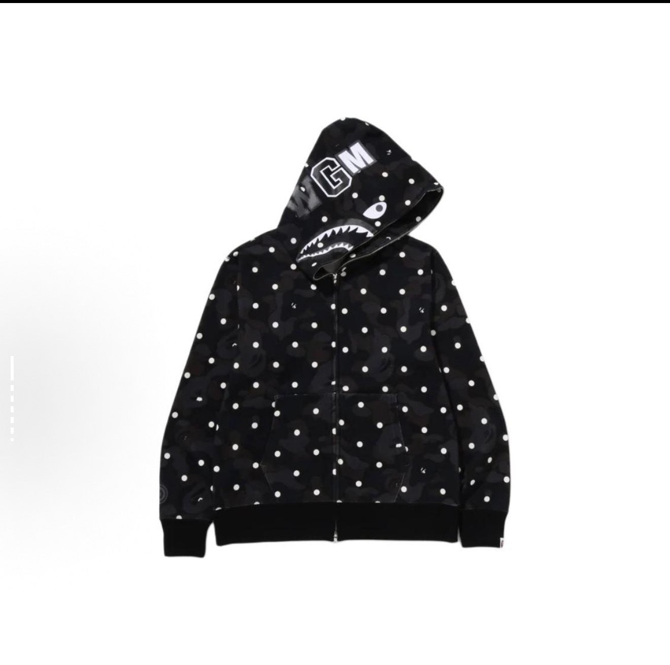 Bape Digital Camo Shark Full Zip Hoodie Black