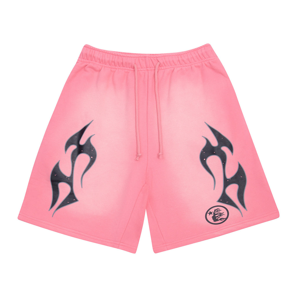 Shorts Hellstar Athletics Pink "Fire Pattern"