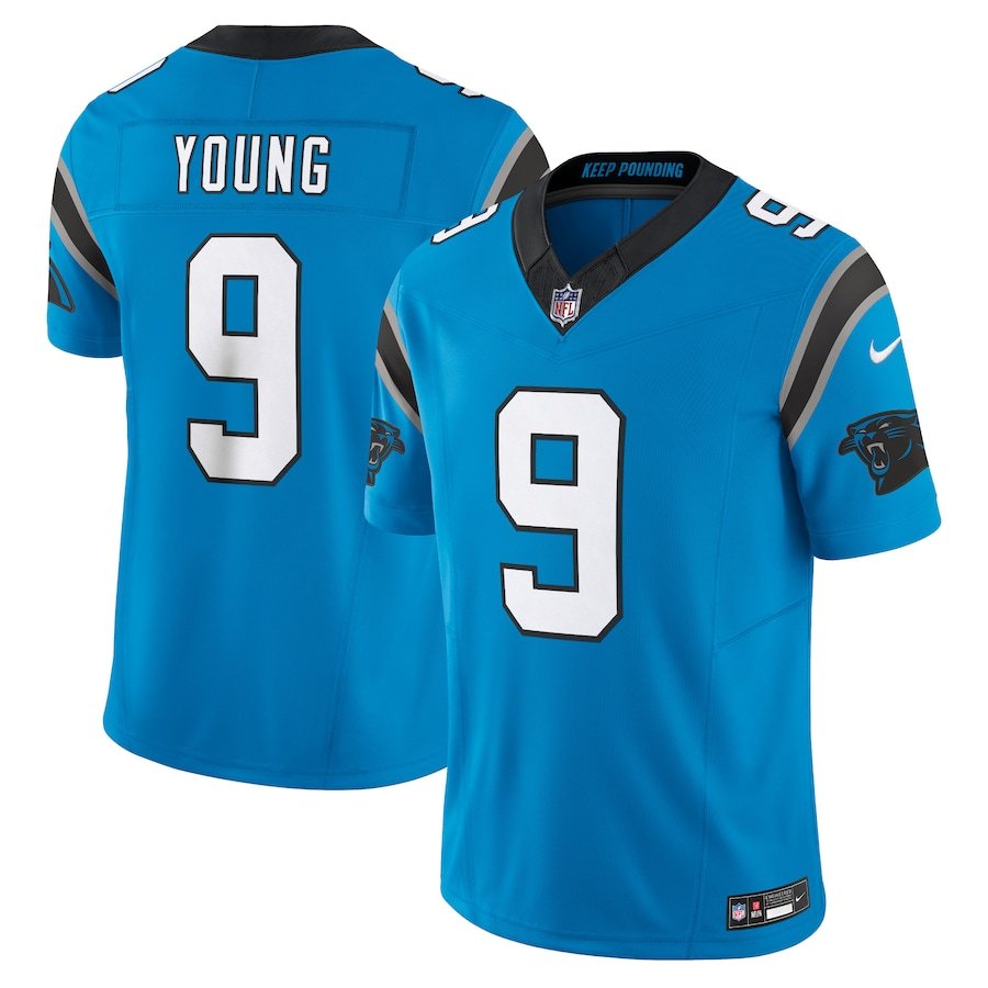 NFL Carolina Panthers Bryce Young Nike Home Game Jersey (Process Blue Edition)