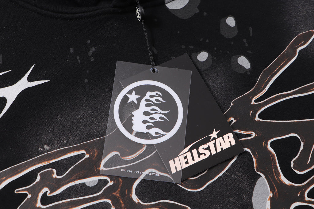 Hoodie Hellstar "Airbrush Star & Flames" Hoodie (Black Edition)