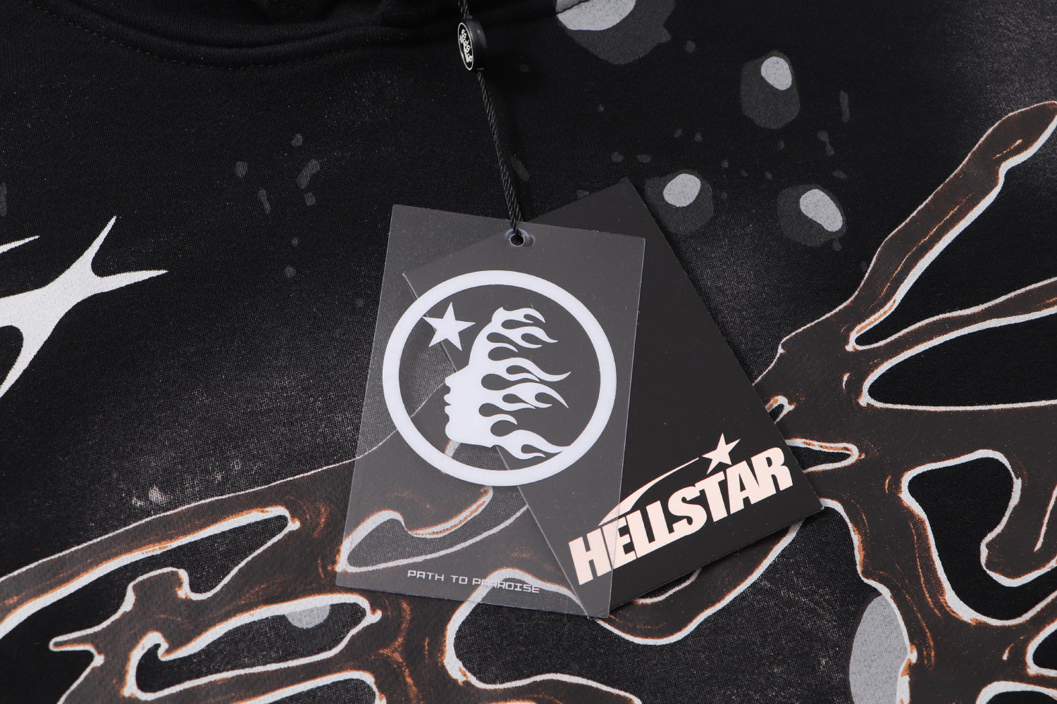Hoodie Hellstar "Airbrush Star & Flames" Hoodie (Black Edition)