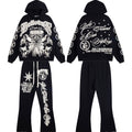 Conjunto Hellstar "Path to Paradise" Tracksuit (Black & Cream Edition)