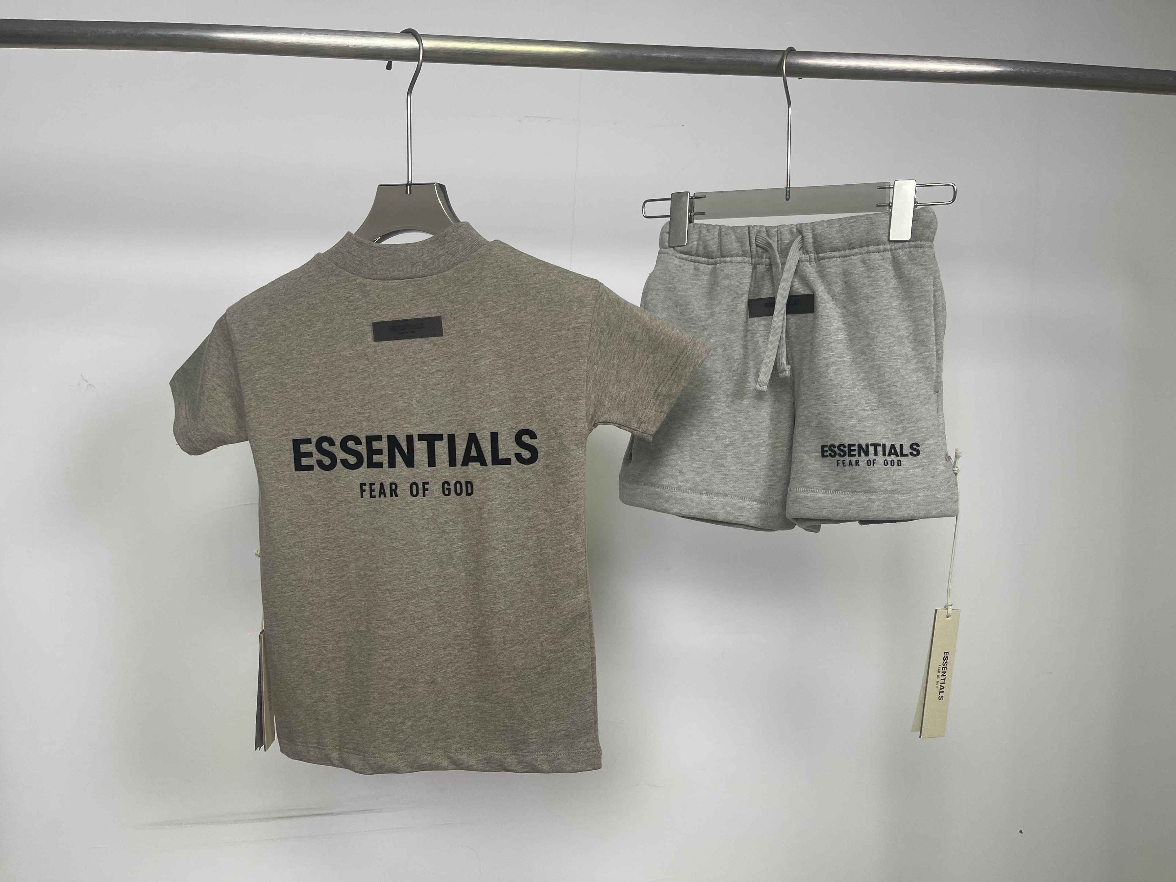 Essentials  kid Set - Heather Grey Mix