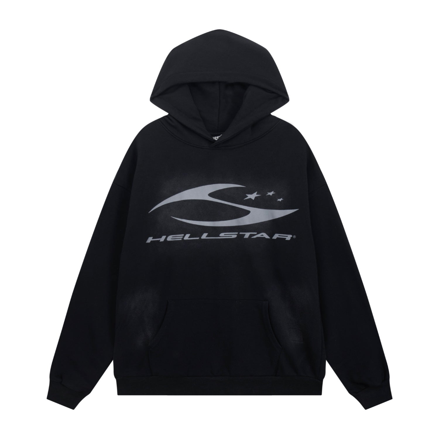 Hoodie Hellstar "Crest Logo"  (Black & Silver Edition)