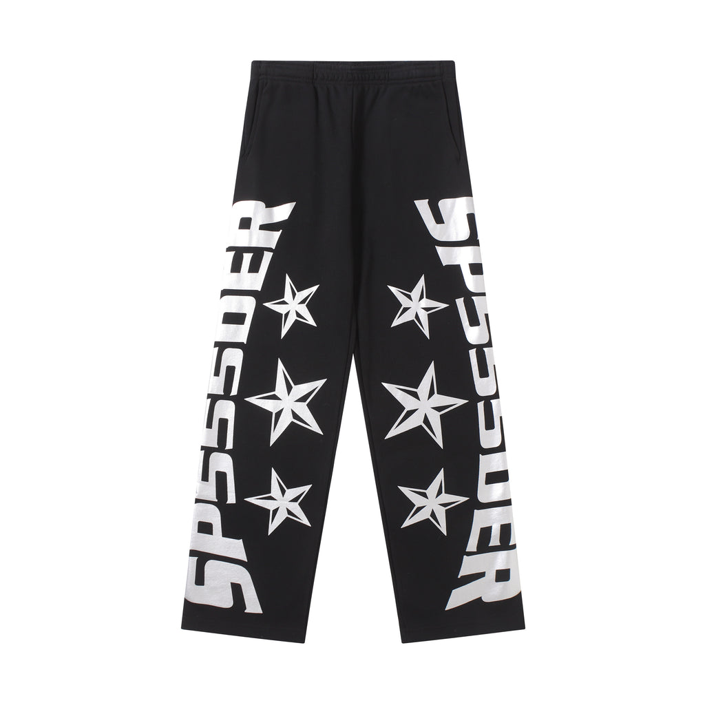 Sweatpants Sp5der Wait" Wide Leg Pants Black
