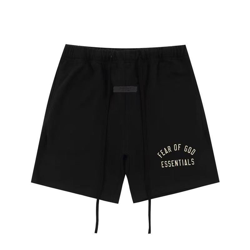 Fear of God Shorts Essentials - Black (Gold Arch Logo)