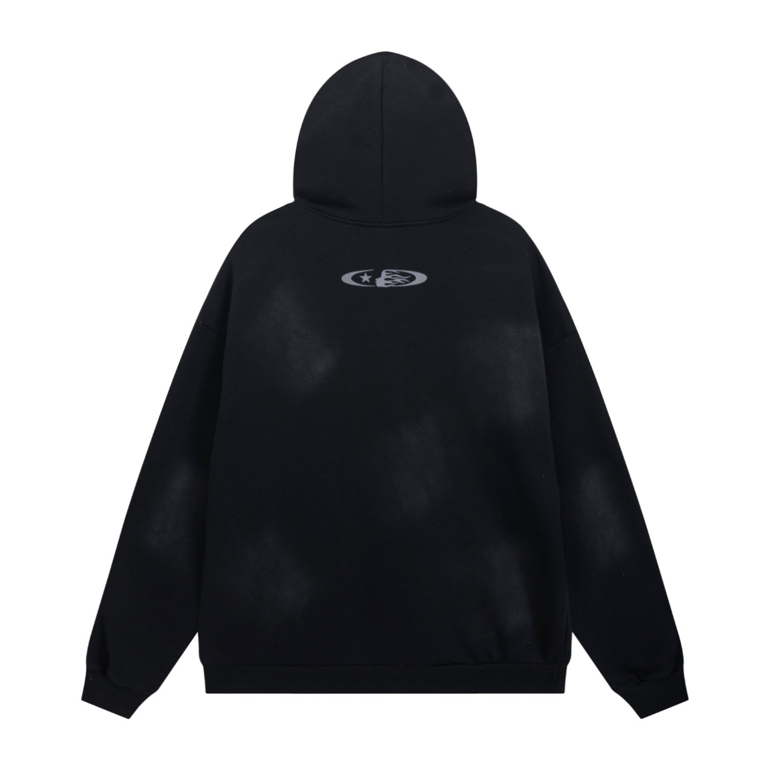 Hoodie Hellstar "Crest Logo"  (Black & Silver Edition)