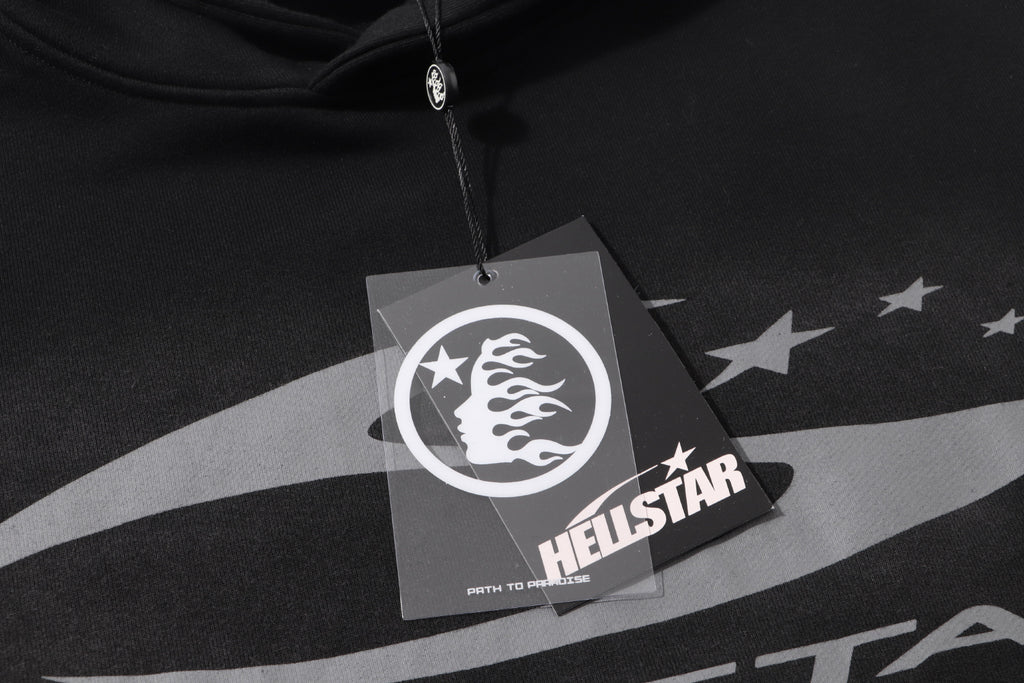 Hoodie Hellstar "Crest Logo"  (Black & Silver Edition)
