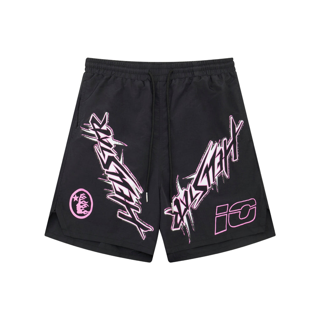 Shorts HellstarAthletics Pink "Pixel" Nylon