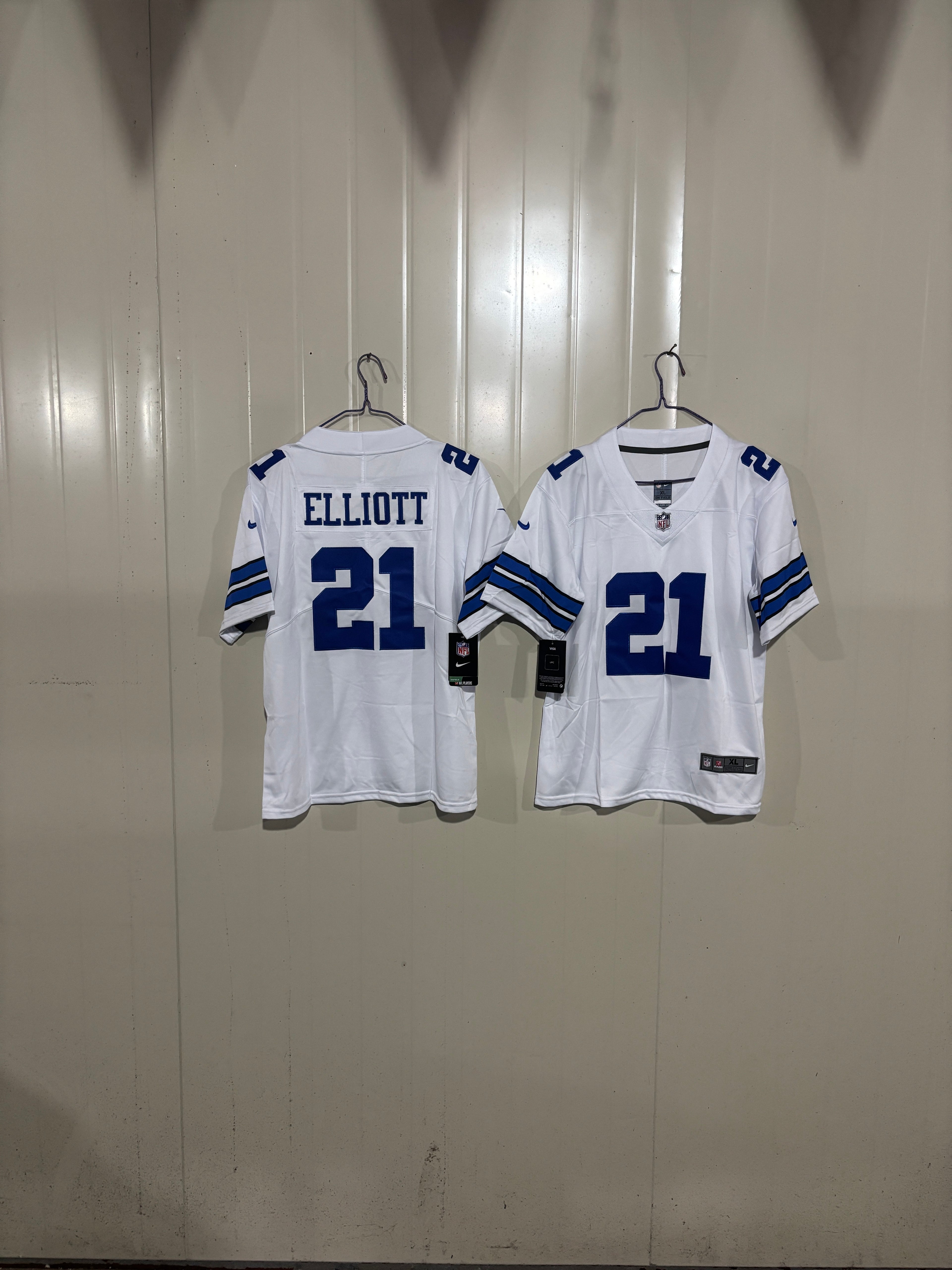 NFL Dallas Cowboys Ezekiel Elliott Nike Away Game Jersey (White Edition)