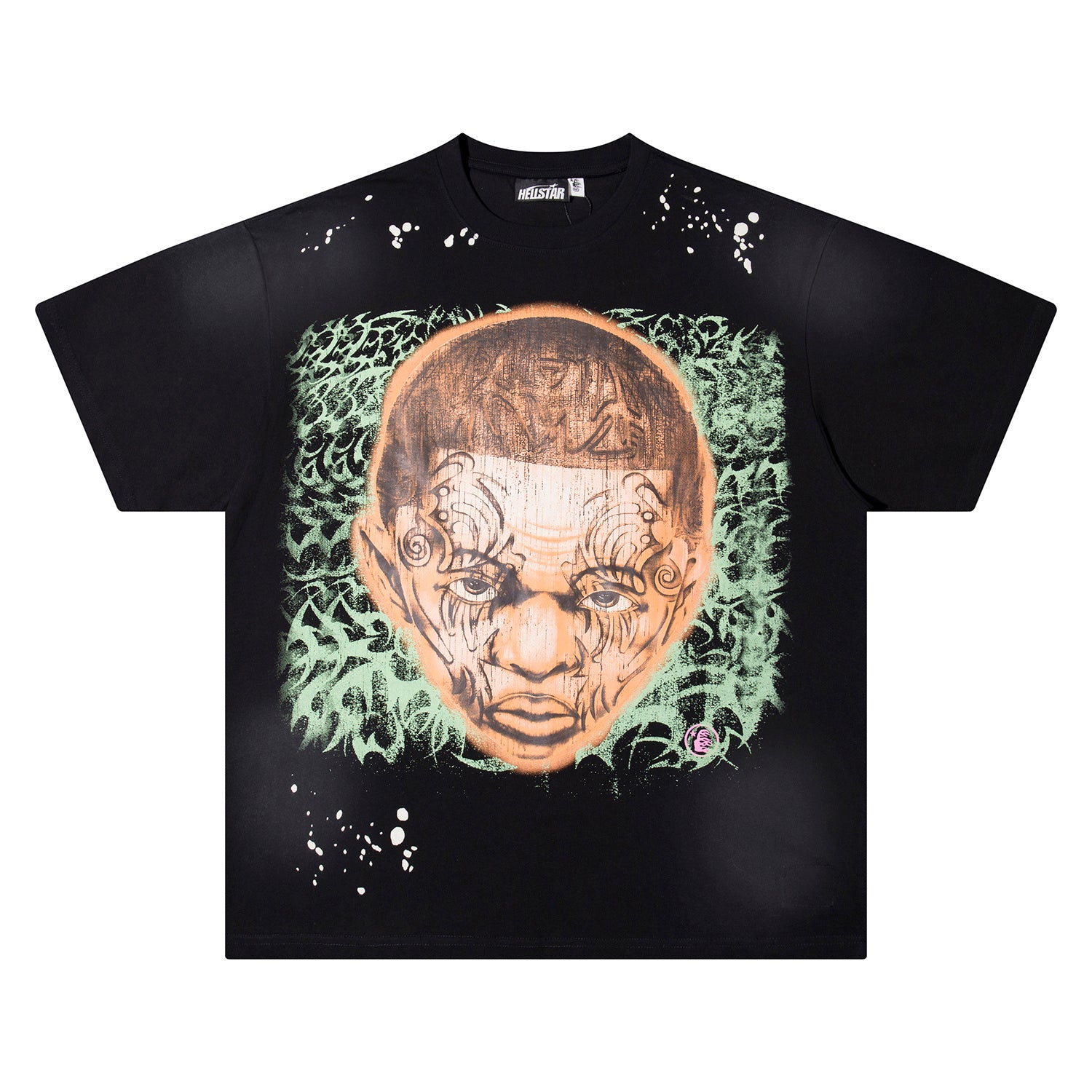 Hellstar "Tattoo Face" Graphic T-Shirt.
