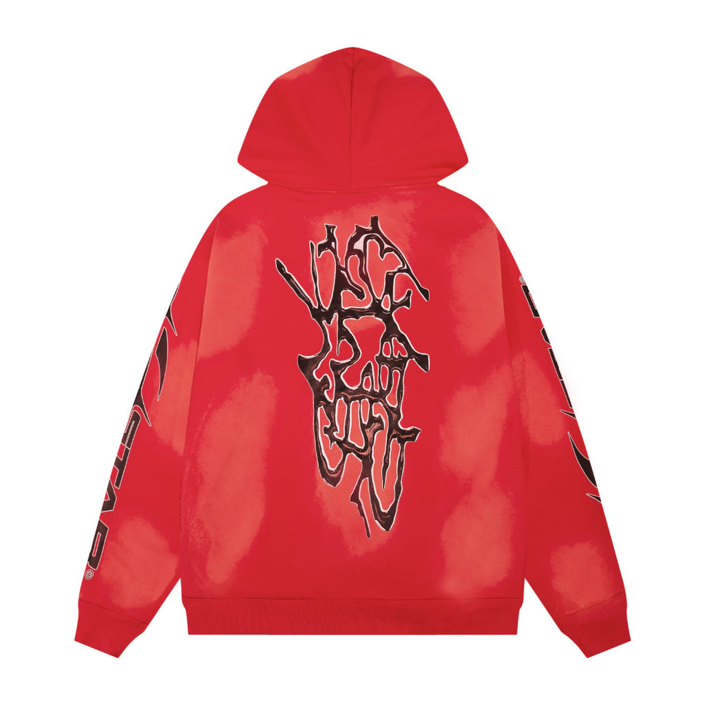 Hoodie Hellstar Athletics "Flame Bolt"  (Black & Red Edition)