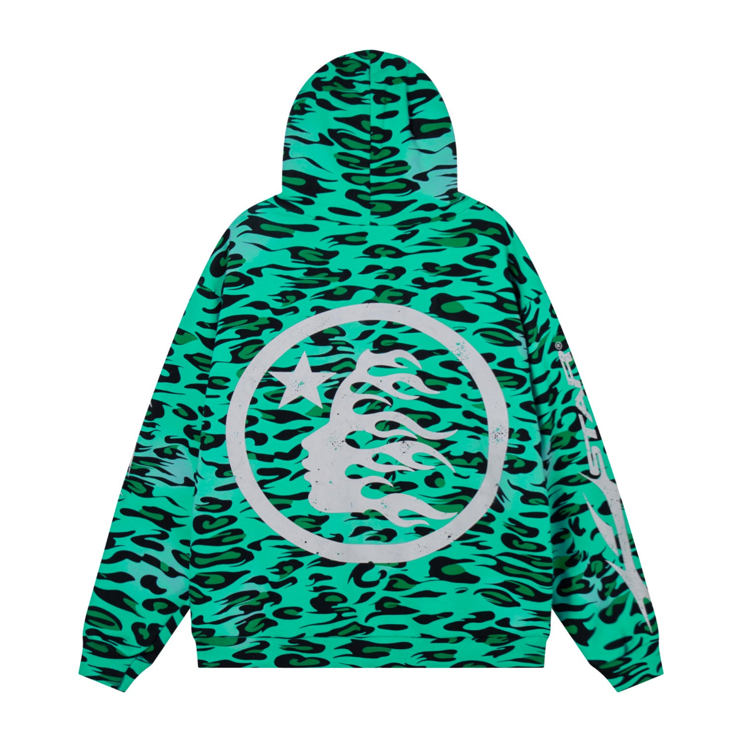 Hoodie Hellstar Athletics Green "Pattern" Full-Zip