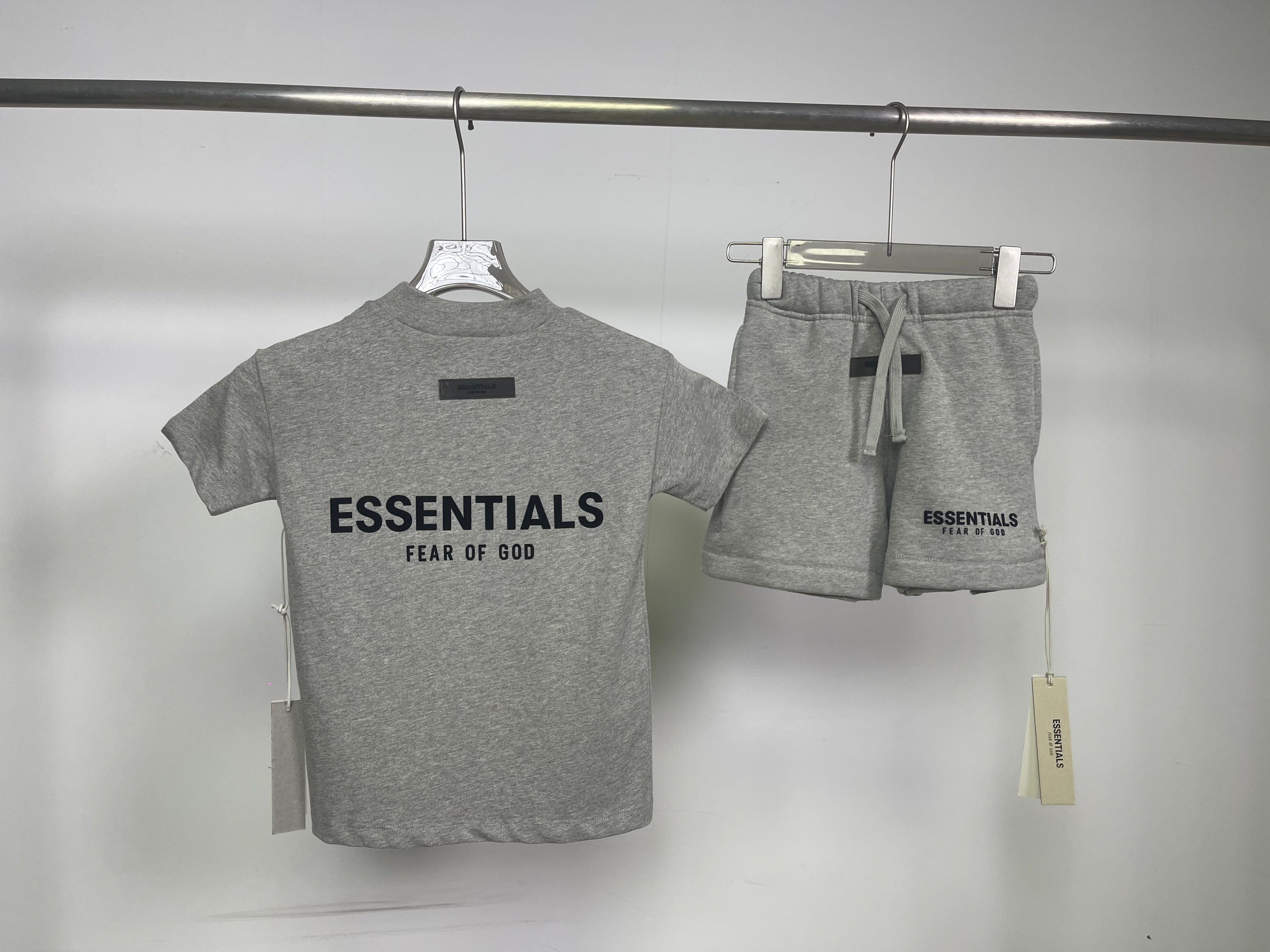 Essentials  kid Set  - Heather Grey
