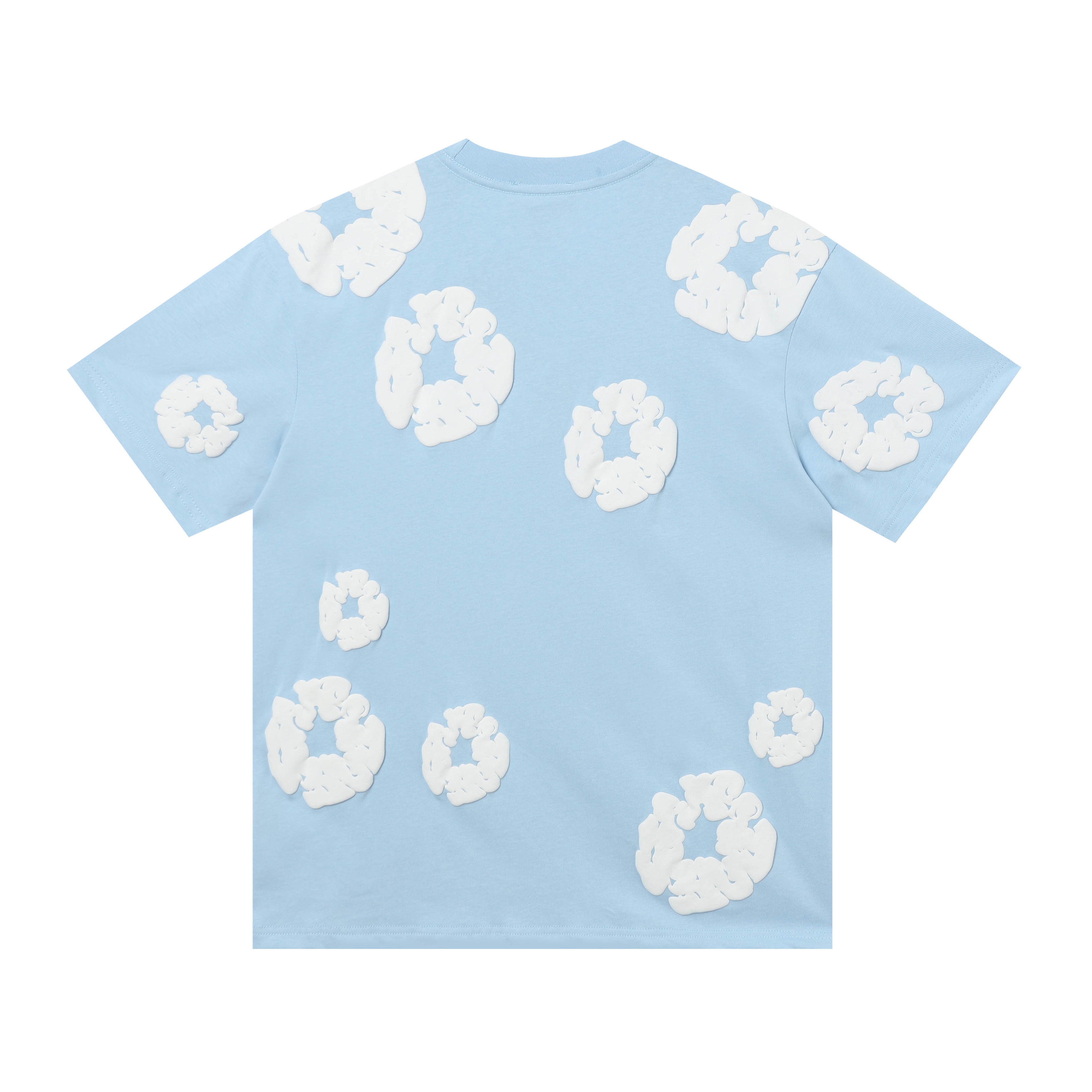 Camisa Denim Tears  Cotton Wreath Tee - Charcoal  (Azul Cielo)
