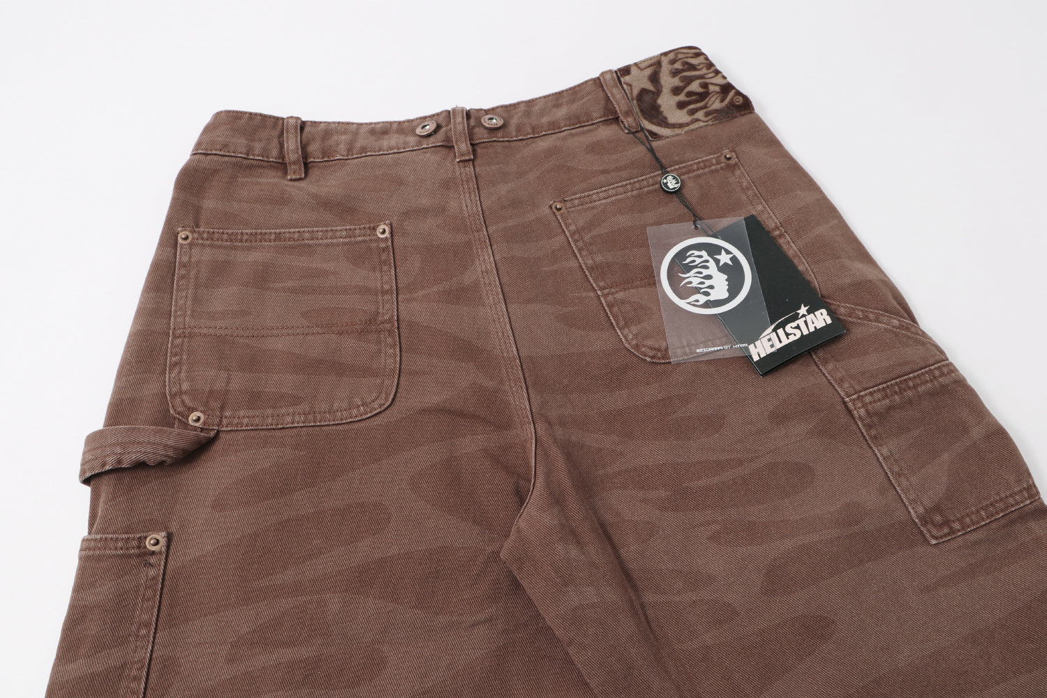 Shorts Hellstar Athletics Brown "Tiger Stripe" Carpenter