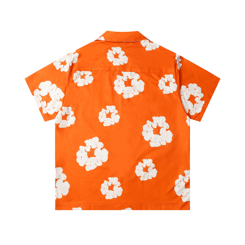 Camisa Denim Tears  Cotton Wreath Cuban Shirt Orange