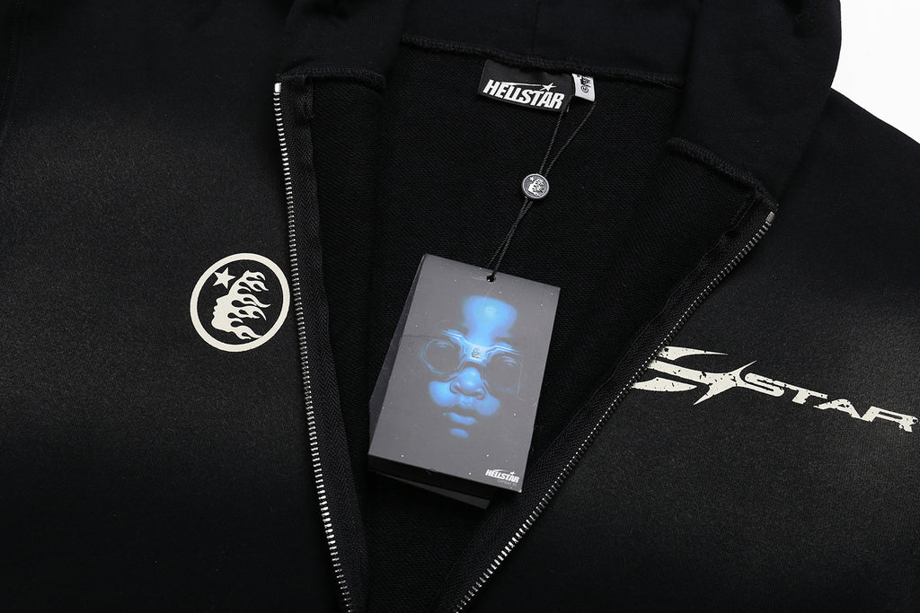 Hoodie Hellstar "Drip Logo" Zip-Up (Black Edition)