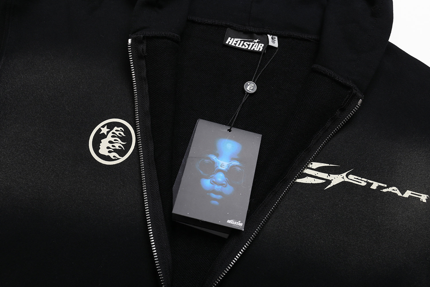 Hoodie Hellstar "Drip Logo" Zip-Up (Black Edition)