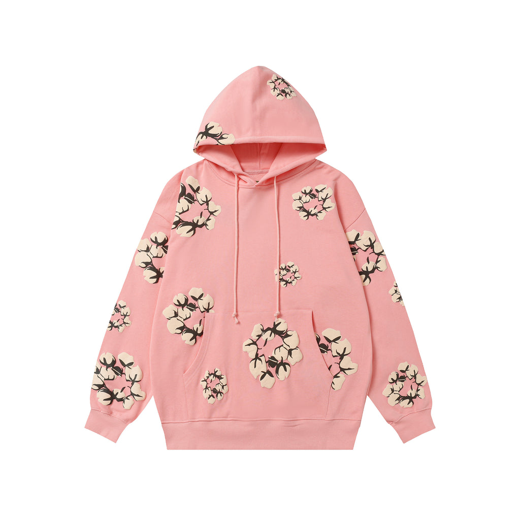 Hoodie Denim Tears Cotton Wreath (Pink / Cream Wreath)