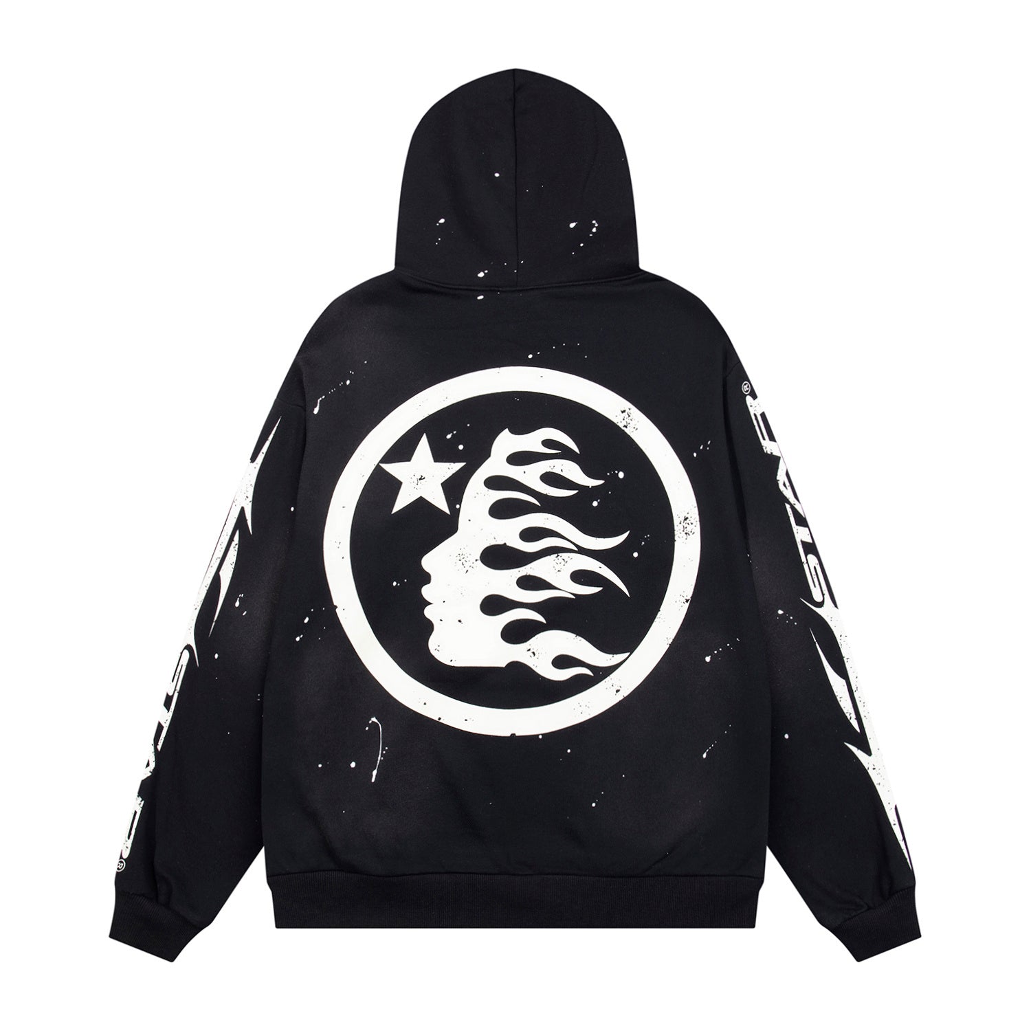 Hoodie Hellstar "Drip Star" (Black & White Splatter)