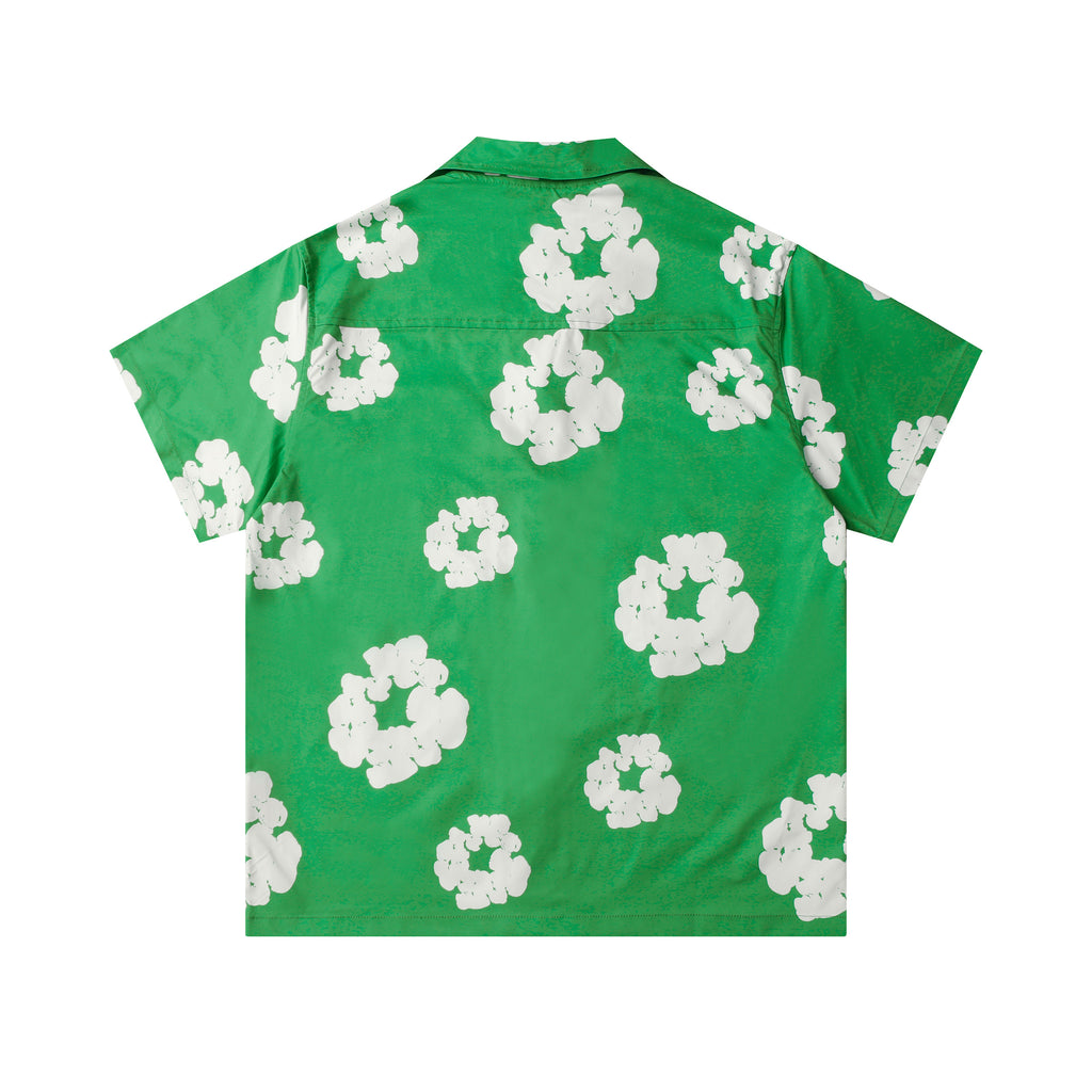 Camisa Denim Tears  Cotton Wreath Cuban Shirt Light Green