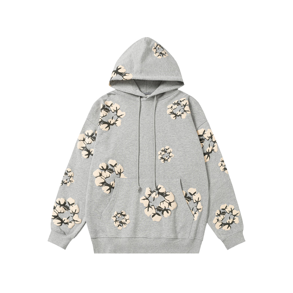 Hoodie Denim Tears Cotton Wreath (Grey Heather / Cream Wreath)