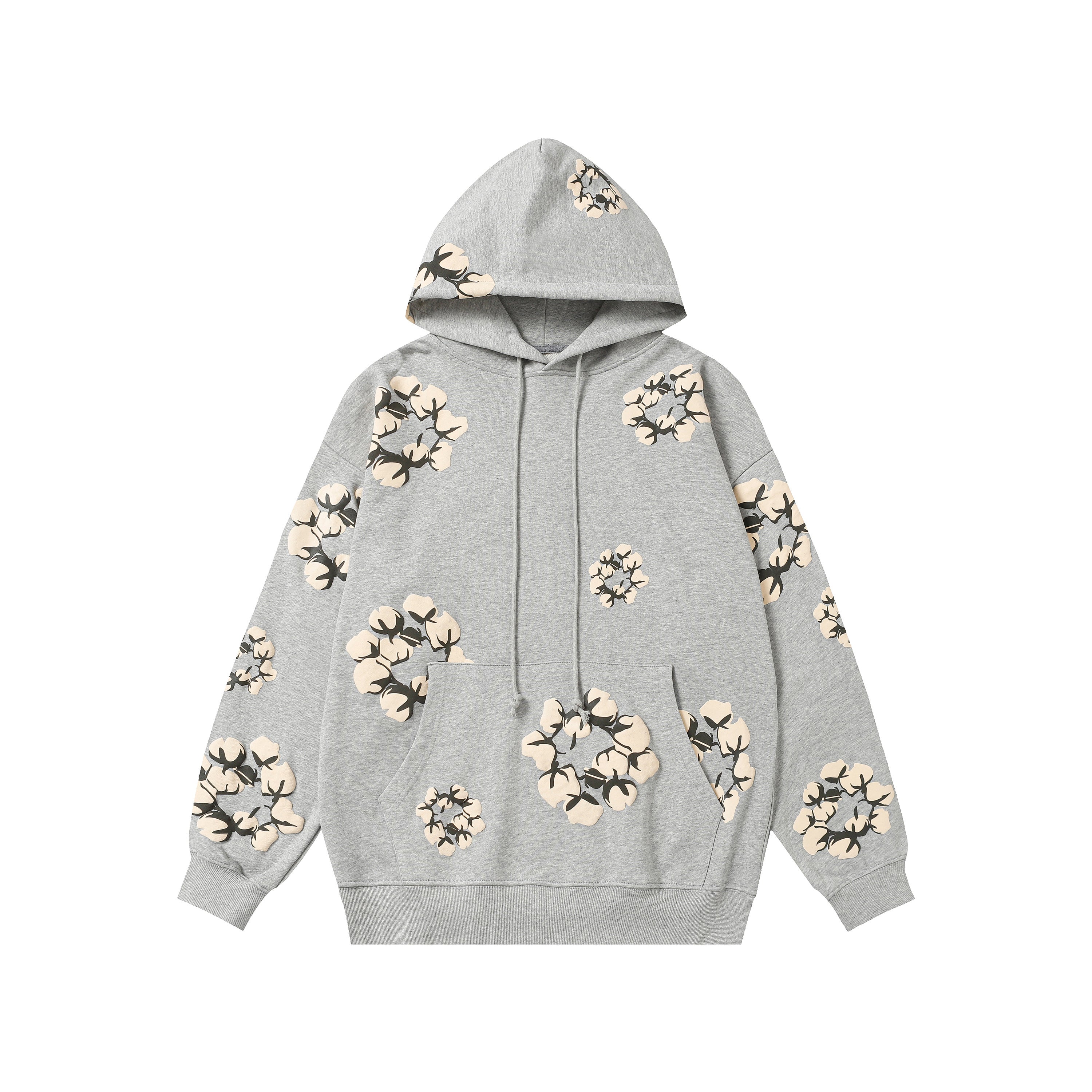 Hoodie Denim Tears Cotton Wreath (Grey Heather / Cream Wreath)