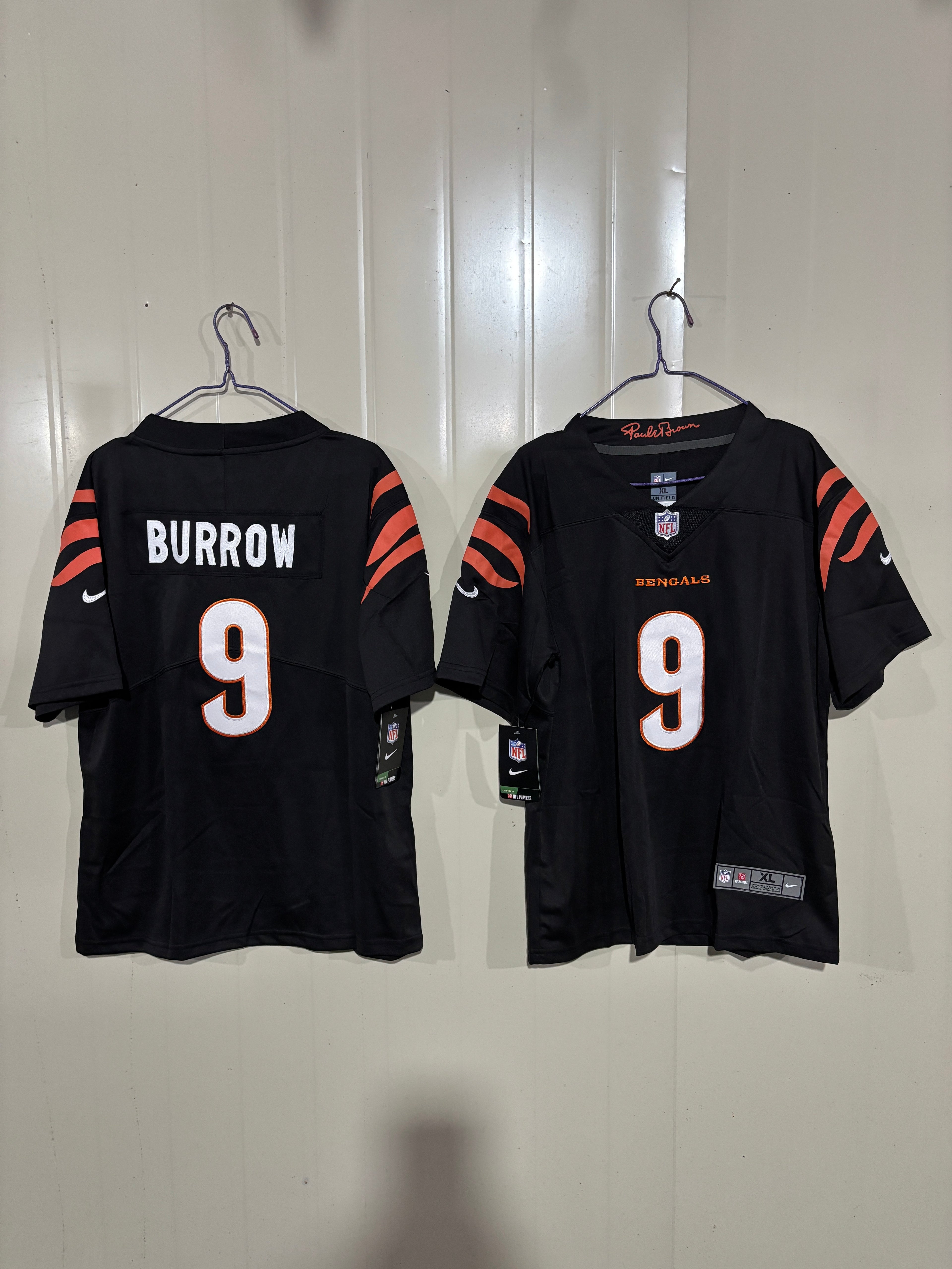 NFL Cincinnati Bengals Joe Burrow Nike Home Game Jersey (Black Edition)