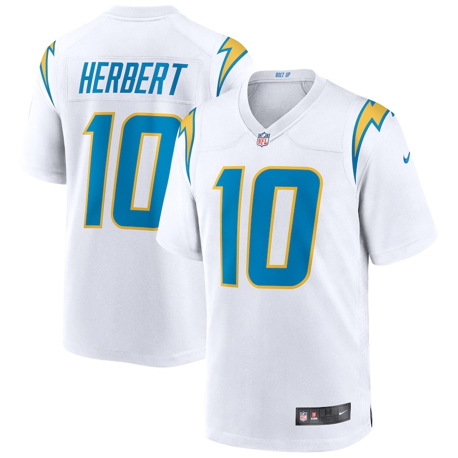 NFL Los Angeles Chargers Justin Herbert Nike Away Game Jersey (White Edition)