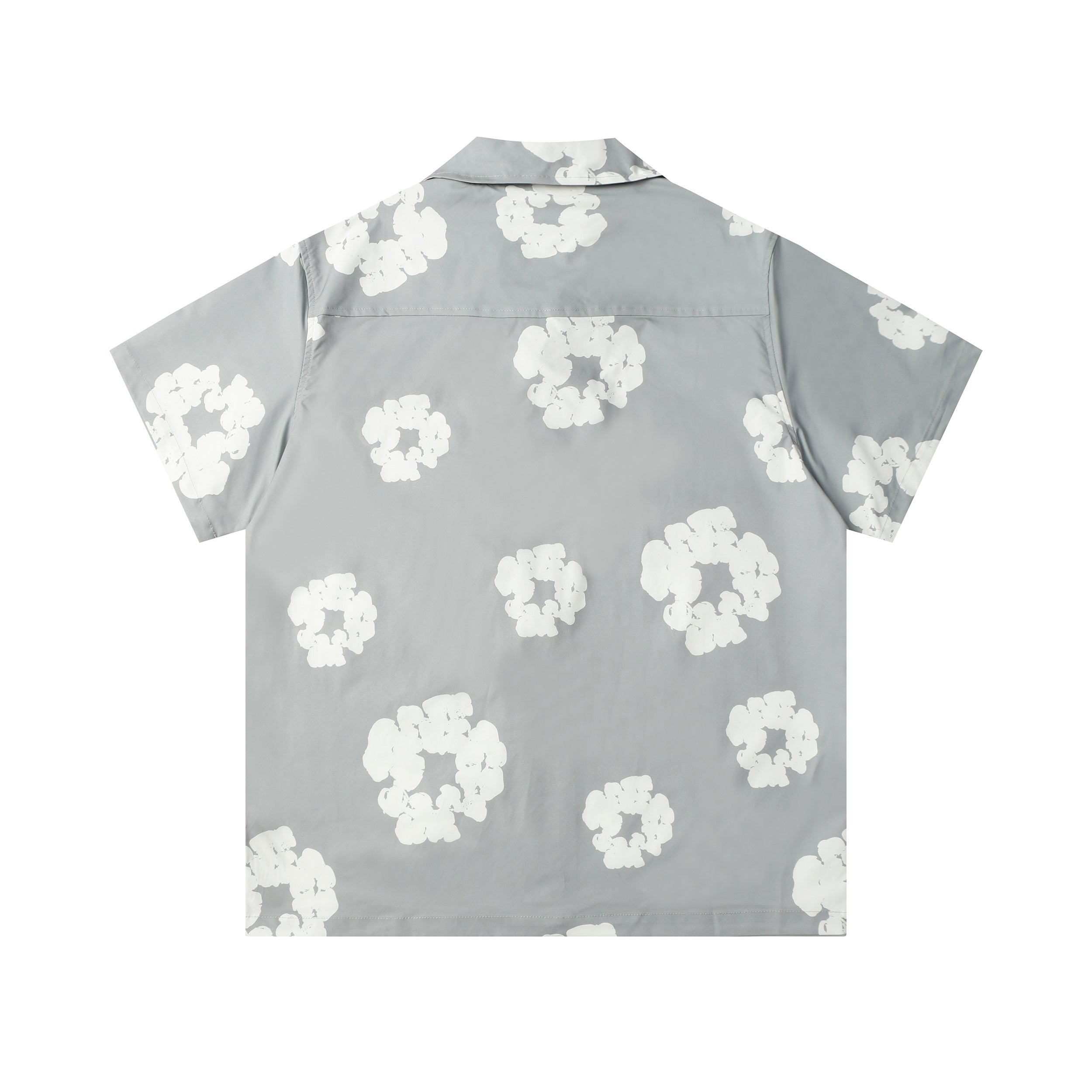 Camisa Denim Tears  Cotton Wreath Cuban Shirt Light Grey