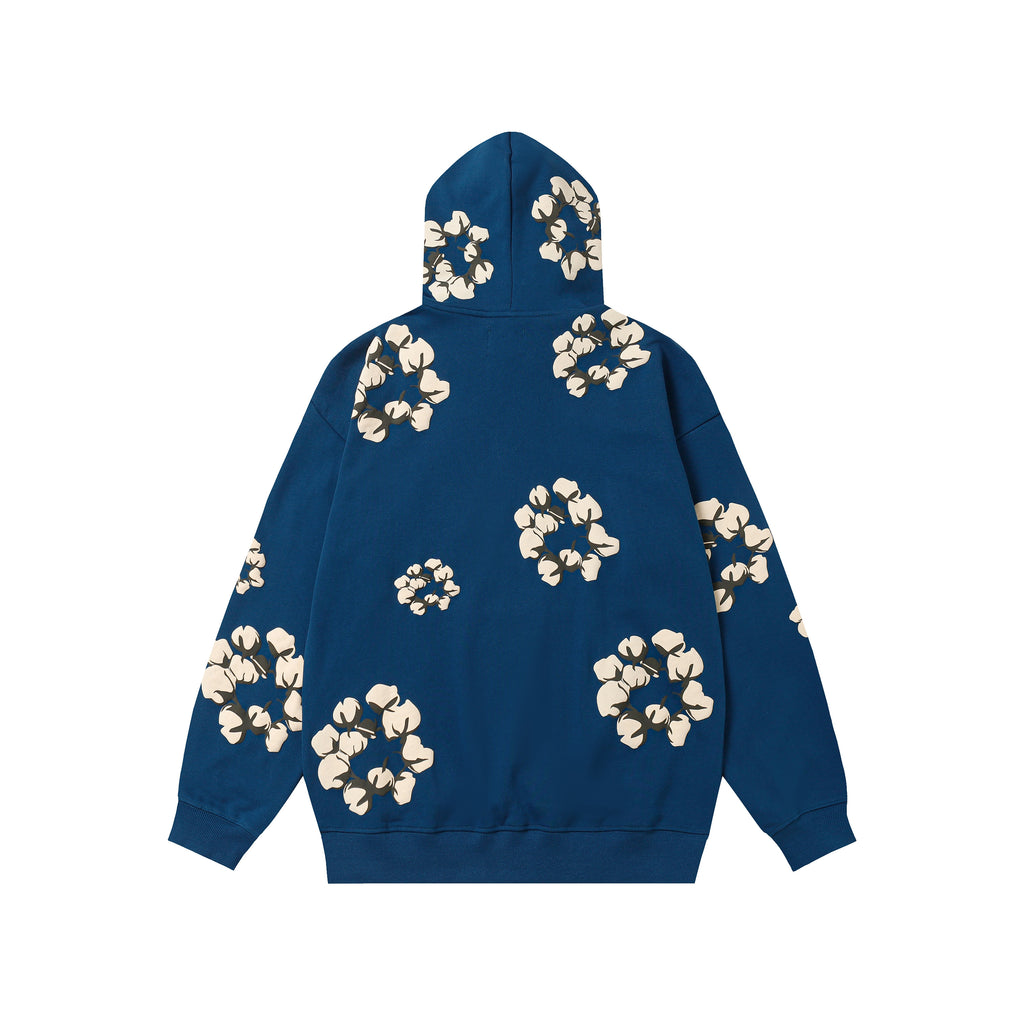 Hoodie Denim Tears Cotton Wreath (Dark Blue / Cream Wreath)