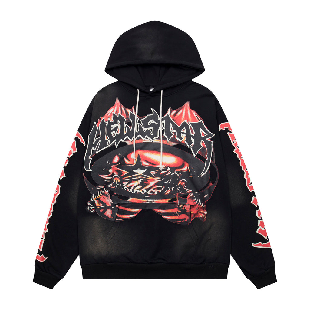 Hoodie Hellstar ""Inferno Skull" Hoodie (Black Edition)