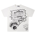 Hellstar "Fake Shirt" Graphic Tee - White Edition.