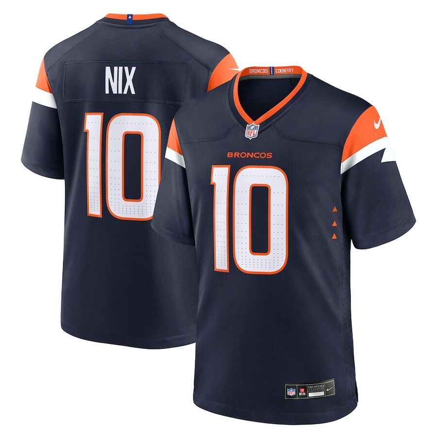 NFL Denver Broncos Bo Nix Nike 2024 Design Alternate Jersey (Midnight Navy Edition)