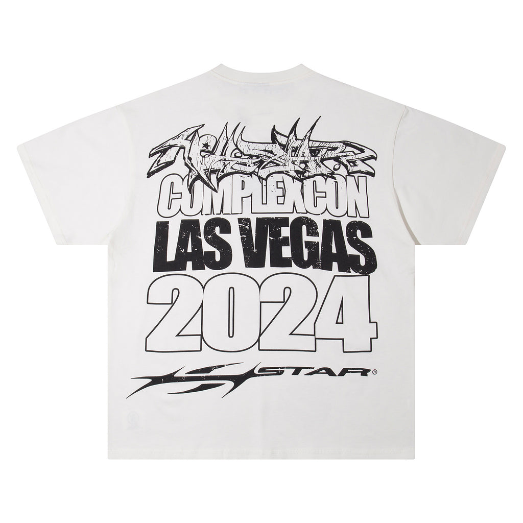 Hellstar "Fake Shirt" Graphic Tee - White Edition.
