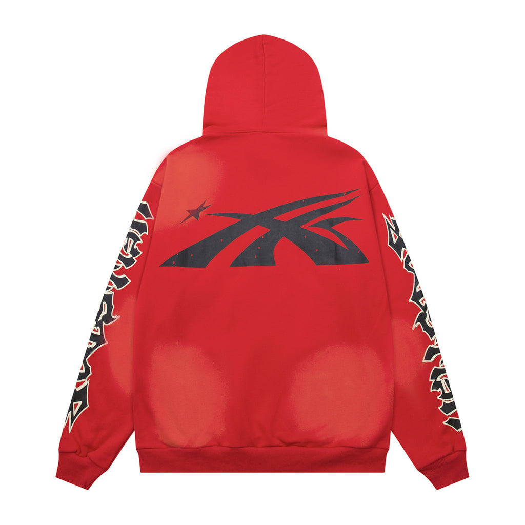 Hoodie Hellstar ""Inferno Skull" Hoodie (Red Edition)