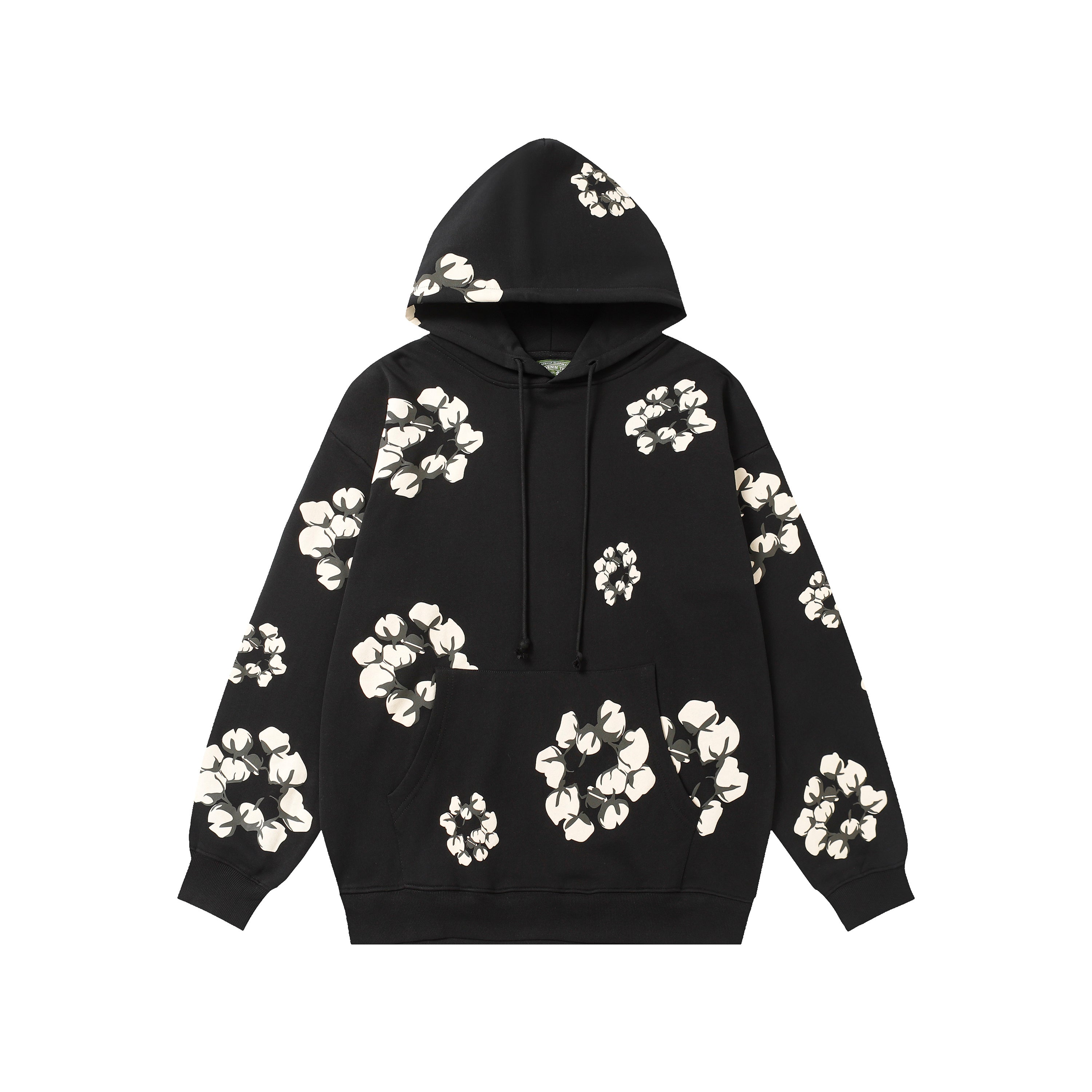 Hoodie Denim Tears Cotton Wreath (Black / Cream Wreath)