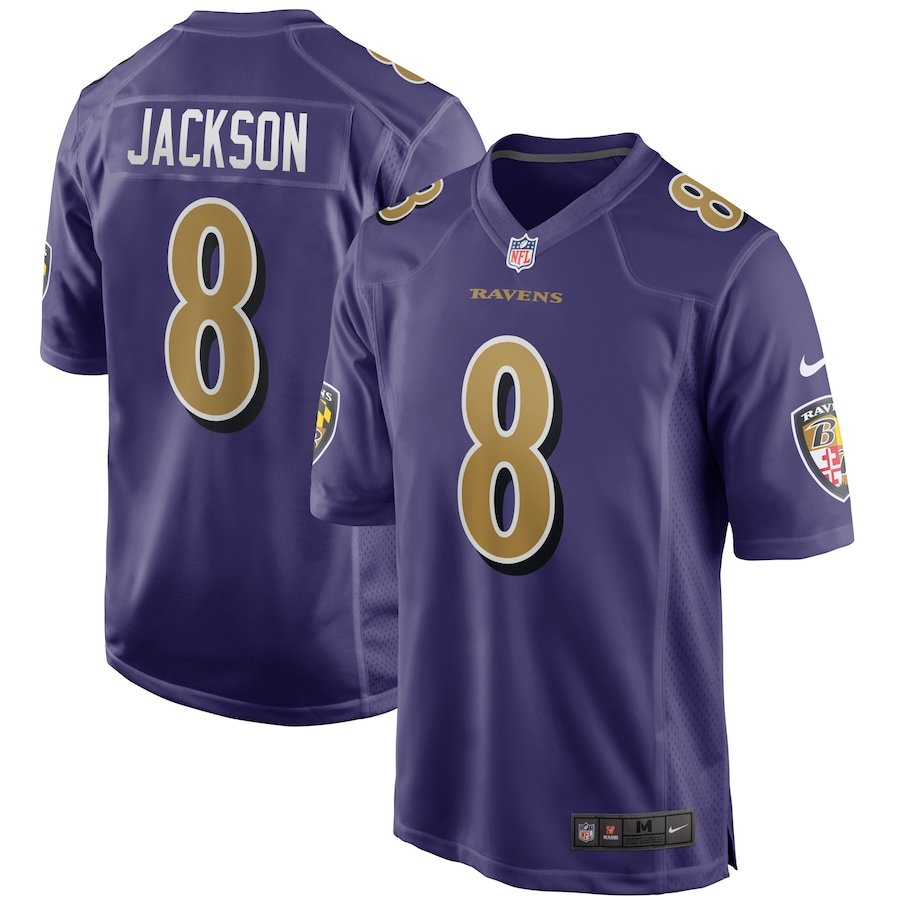 NFL Baltimore Ravens Lamar Jackson Nike Home Game Jersey (Purple Edition)